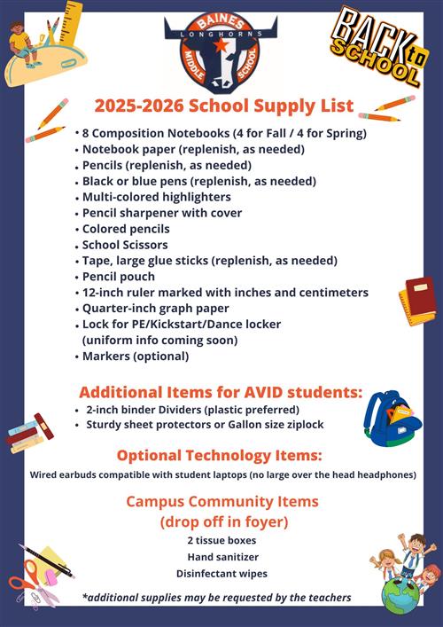 Supply list